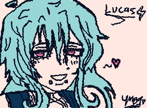 This is my oc Lucas.. he’s gonna be a visual novel character, Let’s just say the colors are slightly off but that’s ok. Smash. Ok.