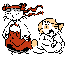 Pyrizhok the Cat in Pixel Style "Pyrizhok the Cat and Kateryna(Taras Shevchenko.)"