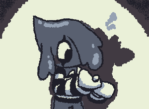 "!drib a s'tI !kooL"
(blot from dandy's world!)