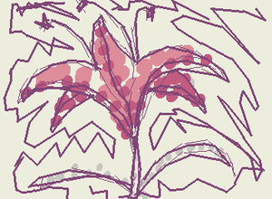 Old drawing of a flower (How do I change my profile picture??)