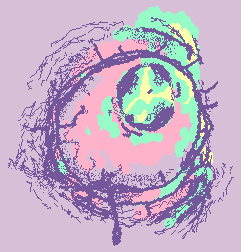 looking up we see the point of entry between where we are and where we've been