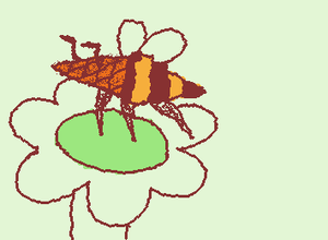 Request for @BOTdot1 ”an ice-cream that has bee wings and collecting pollen while melting” I didn’t know how to draw it melting I tried 😭