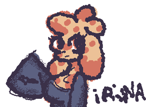 she is Irina, a cute rabbit and is the bff of Vifi (bcs i have no bff xd ) btw i don't care muejejejeje