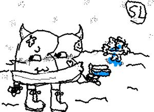 My ocs 33 n 66! 66 had a water gun outside in da cold n shot 33 with it :p