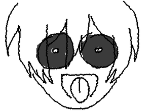 doodle i did yesterday of rin before i left school