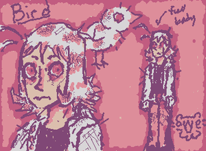 In honor of 70+ followers I turned my bird sona I’ve been using into a person! The design is roughly based on myself/ my style (again thanks so much for this!)