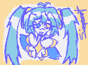 My version of a magical girl miku design!Should i do a full body version next >:3 ?