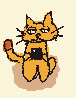 せいざしてすまほをみるねこ