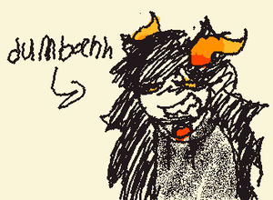 This is my homestuck oc EROKOS doesn't he look like he prob won't bite your head off✌️🥹