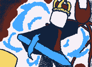 "Remember what you've learned!" (cruel king, hatred, & player from blocktales!) oughhhhhhh i wish wigglypaint could let you use more colors, just using 3 colors