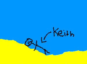 Keith fell while looking for food :(