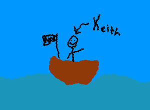 KEITH IN A BOAT!!!! is he gonna find land or be lost at sea :0