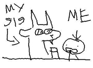 My sis joined the brainrot(i infected her)