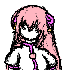 Doodled Luka in her Cybernation module cuz I was listening to Luka Luka ★ Night Fever!! 

couldn't do her face tho,,,, =(
