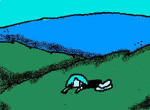 the Sky, the Sea and the Grass below Me. 

Land of the lustrous (Houseki No Kuni) fan art. Forgive the sloppiness lol :3