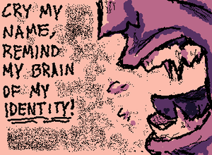 Wanted to draw someone yelling so why not add a will wood lyric