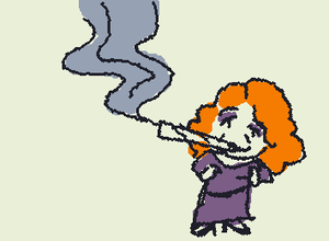 dirty donna smoking a fat blunt