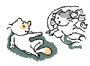 Pyrizhok the Cat in Pixel Style "Pyrizhok the Cat and The Creation of Adam."