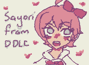 Finished request “sayori from DDLC” i have 2 more pictures to draw then ill take more requests!