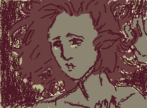 (my vamp oc!)my computer pen died again so i had to do this the old fashion way with my finger :/