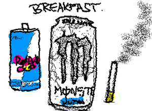 engineer student's average breakfast