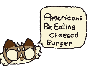Americans Be Eating Cheesed Burger