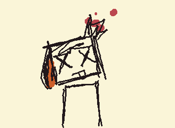 Artwork: who else likes drawing their sona getting hurt, just me? okay