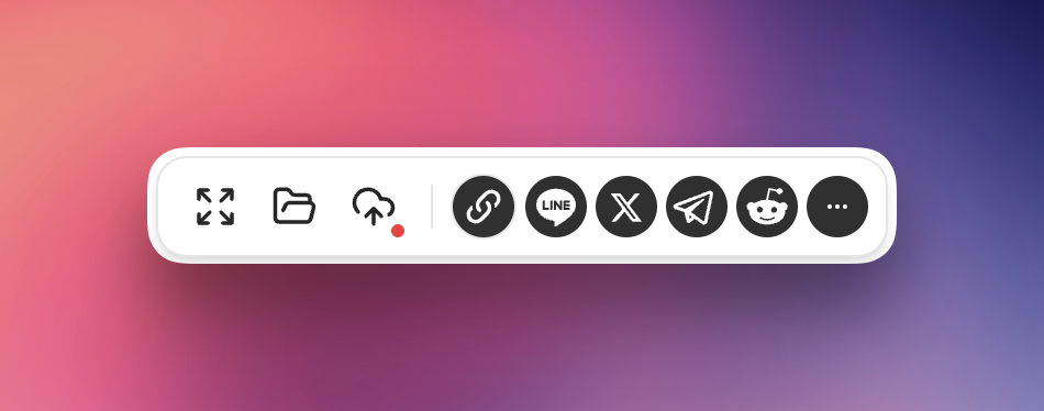 Captura de pantalla de la barra de herramientas