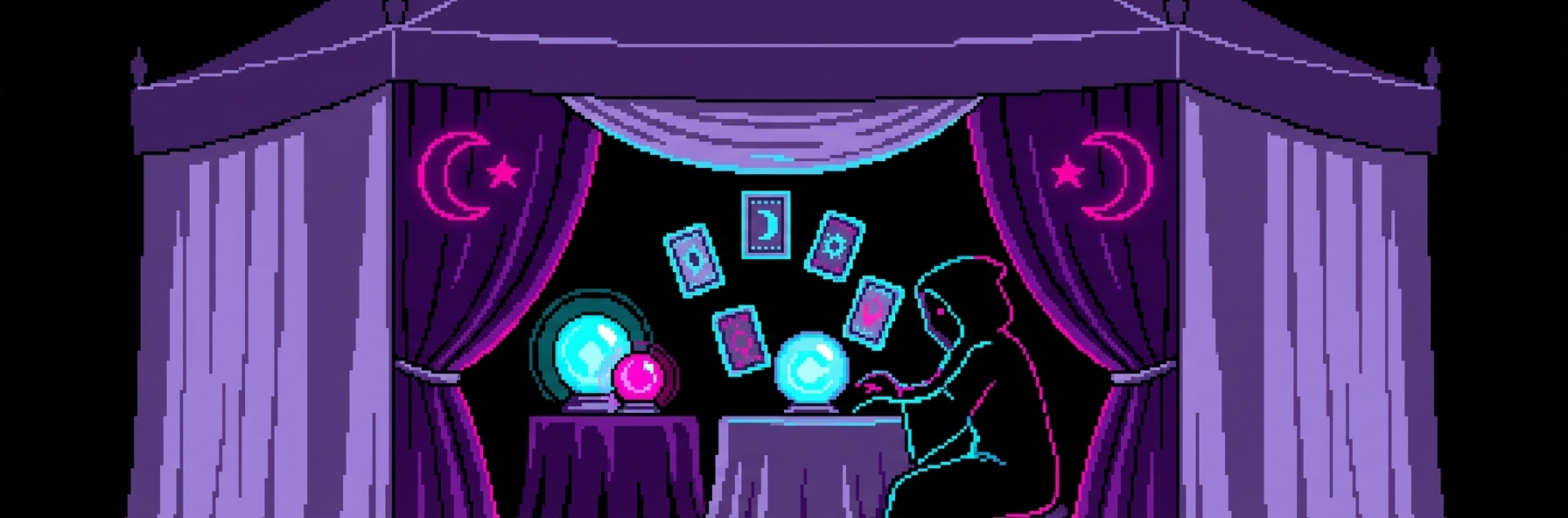Pro Color Palette named 'Neon Moon Tarot' on Wigglypaint