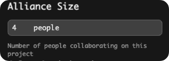 Enter your alliance size